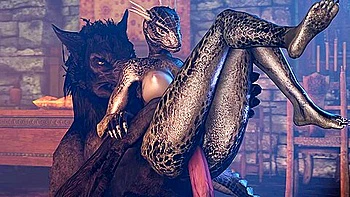 Argonian And Werewolf