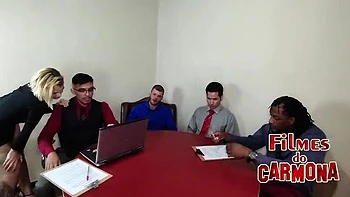 Office Gangbang with Suzie Slut - Anal and Double Penetration