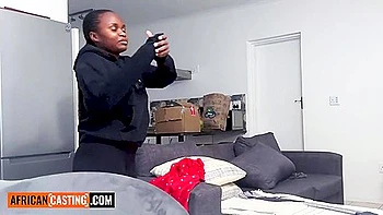 Curvy Big Tits Ebony Model Drilled Deep