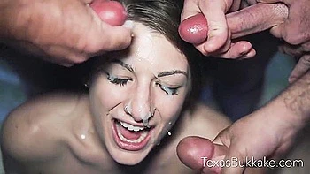 Sticky And Thick Bukkake Drips After Fucking