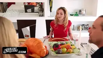 Stepsiblings Fuck on Thanksgiving Evening
