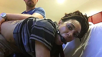 Ebony Gagged And Spanked