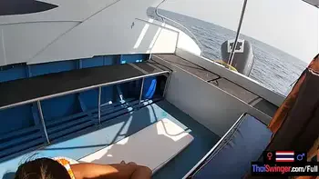 Rented a boat for a day and had sex on it with his Asian teen girlfriend