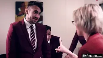 Busty milf teacher gangbang by students