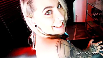 Gothic Girl Gets Fucked In The Middle Of Tattoo Studio