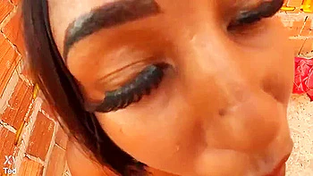 Brasileira Preta Dando O Cu Na Obra