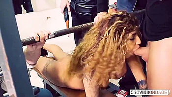 Venus Afrodita And Juan Lucho In Slave Babe Rough Blowjob In Group Bondage Fuck