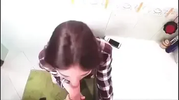 Step brother got caught jerking off by her