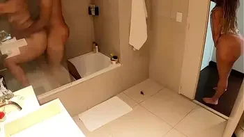 Spying On My Bestie And Her Boyfriend In The Shower