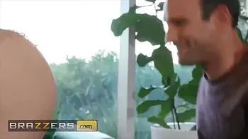 (Eliza Allure) Uses Her Natural Curves To Distract (Alex Legend) From His Game And Wraps Her Huge Boobs Around His Cock - Brazzers