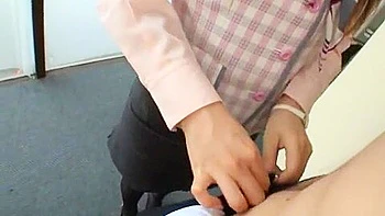 Horny Japanese slut Riku Yamaguchi in Incredible POV, Footjob JAV clip