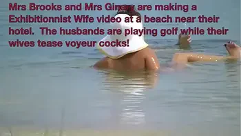 These are the Exhibitionist Wives I like to film flashing in public, Upskirt and teasing nude beach voyeurs!