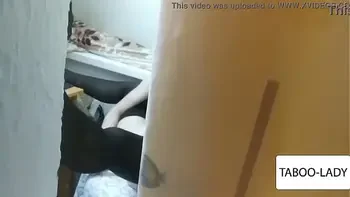 Caught step sister masturbating and squirting hard