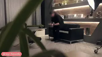 Silence. Jeny Smith with no panties teasing a man. Hidden camera office prank