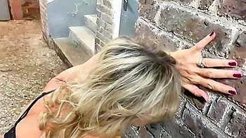 Blonde Milf Marina Beaulieu Fucking With A Black Man Outside