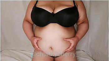 Burps And Belly Play With A Very Gassy Chunky Cherry Bbw