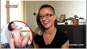 Cute Brunette Babe Fingers Her Shaved Pussy