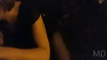 A married woman went outside to give herself to her lover,sucked and was pissed on