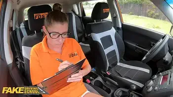 Fake Driving School Hard Rough Sex for Sexy New Instructor Elisa Tiger