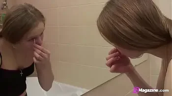 Long Hair Amateur Girl Bianca 19 Has A Private Moment In The Bathroom!