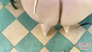 Wife greedy for cock gets fucked and cum on her nice round ass