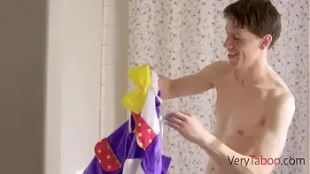 StepSon In Easter Bunny CostumeFucks His StepMom And Stepsis