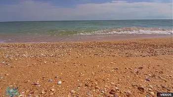 Stranger cum in my panties on the beach Risky public Creampie