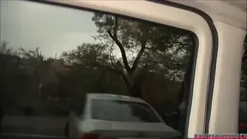 Sexy bitches pick up horny dude for fuck and facial cum