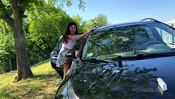Washing My Windshield With Her Pee