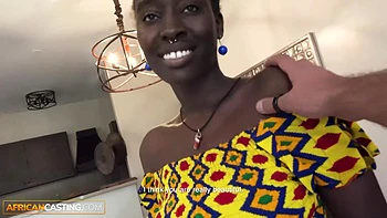 Hot Black Babe Gagging On Big Cock Gets A Facial POV In Fake Casting