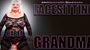 Horny Young Man Loves The Big Ass From Curvy Granny Babet On His Face And Then Some