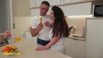 MatureNL - Busty MILF Josephine James Squirts All Over The Kitchen Counter & Gets Creampied