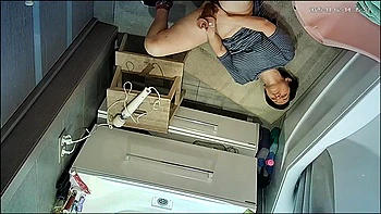 our mom caught in bathroom