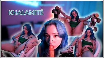 French Alt Roller Girl Masturbating