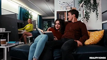 Robbys Gf Leaves And Angie Lets Him Fuck Her Natural Fat Tits