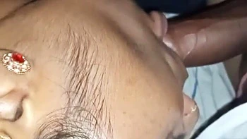 Desi Indian Wife Vinnusi Takes Big Cock Cum in Mouth Blowjob
