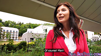 Classy cougar pounded in public