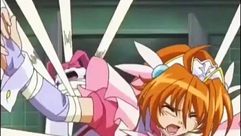 Weird anime hentai storyline with angry busty teen slut