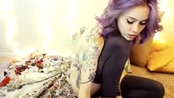 Sexy Tattooed Chick With Purple Hair: Xhamster, Masturbation  Solo Porn
