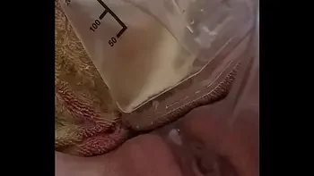 Catheter in wet pussy, can't stop peeing....