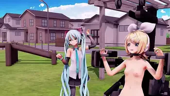 Hatsune Miku hypnotized Rin into an obedient slut - By [co-mt]