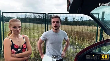 HUNT4K. Red riding hood has such a dirty mind so she didnt care about her boyfriend and fucked a stranger: Porn