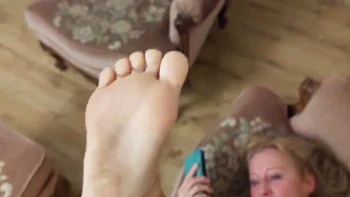 Amateur Blonde Housewife Creampie on Sofa - Homemade Mature Sex