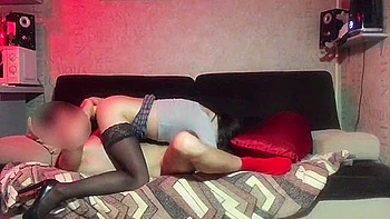 Horny Young Student 18+ In Black Stockings Made Blowjob And Got Trained Hard Ass By Dildo