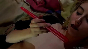 Sophia D Fucking Herself With A Red Candle