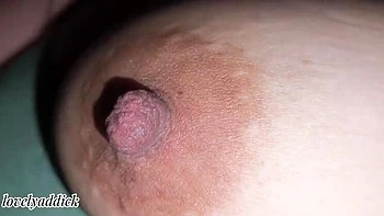 Sleepy Step Sister Under Blanket - Big Tits & Pink Nipples Close Up Voyeur