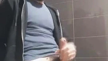 Ajx he masturbates in the bathroom and calls his wife: Handjob, Fansly  Cumshot Porn