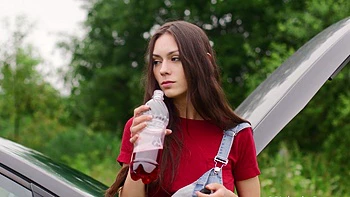 Arwen Gold gets banged in the car by a couple