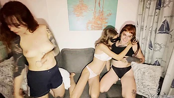 Two sexy lesbians Cherri and Brilla playing with each other’s pussies