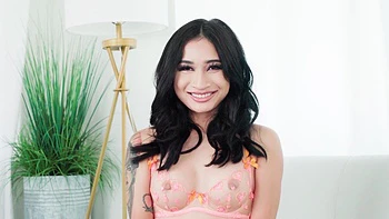 Hot Avery Black seduces her man in sexy stockings and lingerie